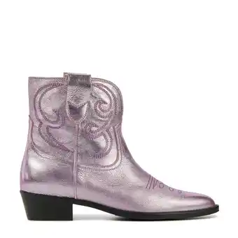 Wehkamp Toral   leren cowboylaarzen lila metallic aanbieding