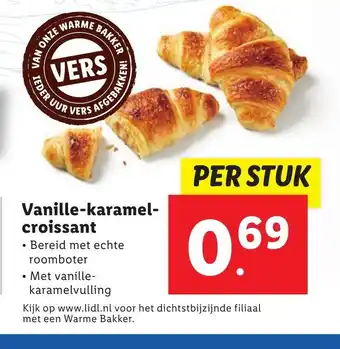 Lidl Vanille-karamel-croissant aanbieding