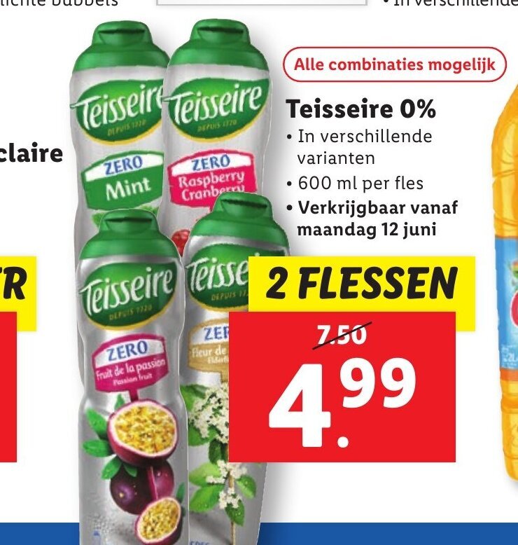 Lidl Teisseire 0% In verschillende varianten aanbieding