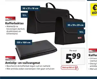 Lidl Kofferbaktas Antislip- en vuilvangmat aanbieding