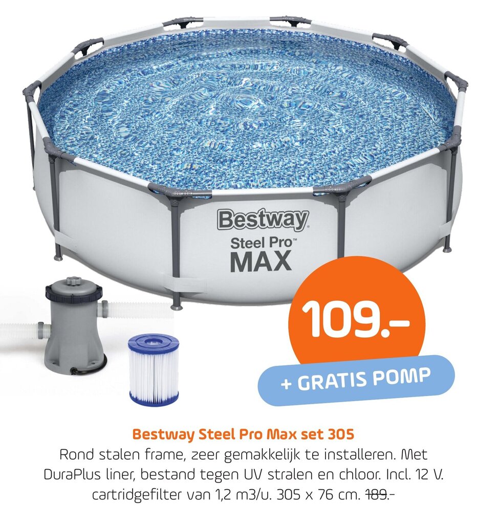 Bestway Steel Pro Max set 305 aanbieding bij Coppelmans