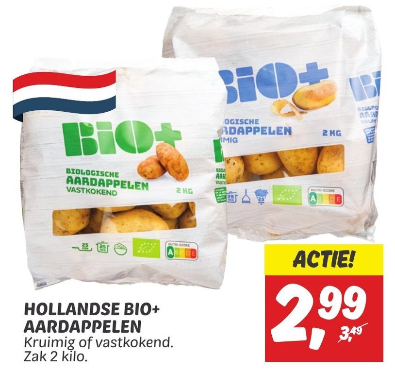 Dekamarkt HOLLANDSE BIO+ AARDAPPELEN aanbieding
