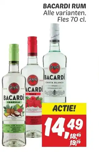 Dekamarkt BACARDI RUM 70 cl. aanbieding