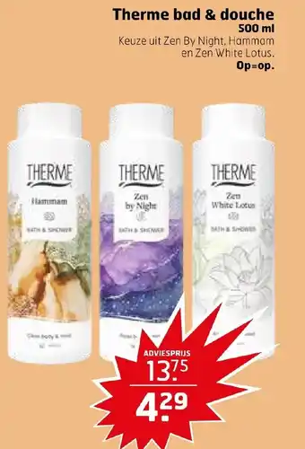 Trekpleister Therme bad & douche 500 ml aanbieding