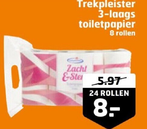 Trekpleister Trekpleister 3-laags toiletpapier aanbieding