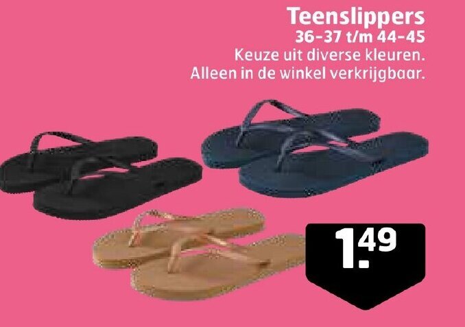 Trekpleister Teenslippers aanbieding