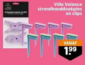 Trekpleister Villa Volance strandhanddoekpins en clips aanbieding