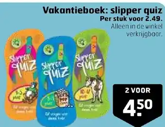 Trekpleister Vakantieboek: slipper quiz aanbieding