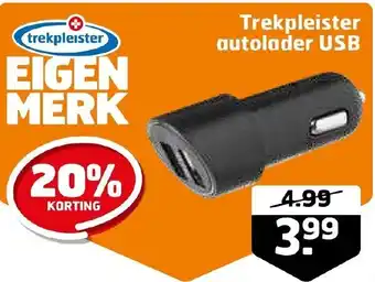 Trekpleister Trekpleister autolader USB aanbieding