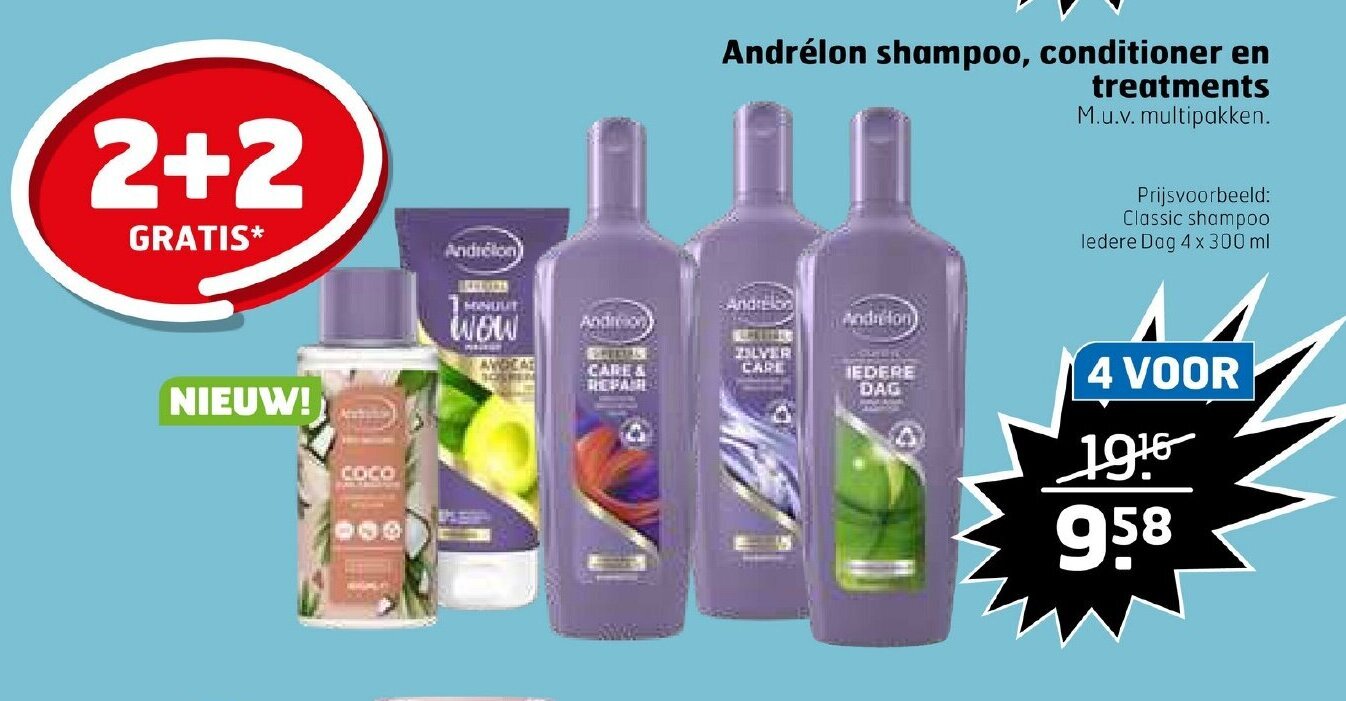 Trekpleister Andrélon shampoo, conditioner en treatments aanbieding