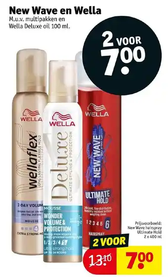 Kruidvat New Wave hairspray Ultimate Hold 2 x 400 ml aanbieding