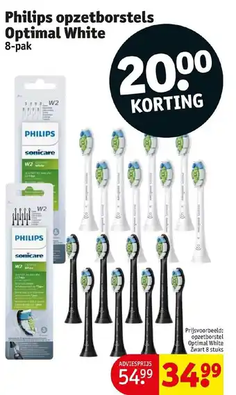 Kruidvat PHILIPS opzetborstel Optimal White Zwart aanbieding