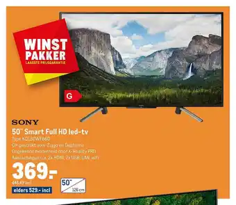 Makro Sony 50 aanbieding