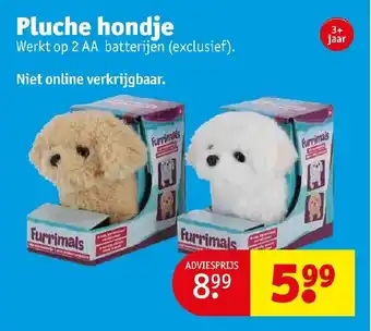 Kruidvat Pluche hondje aanbieding