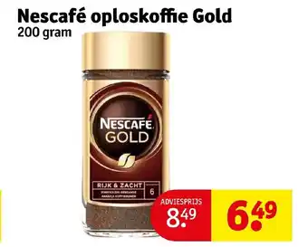 Kruidvat Nescafé oploskoffie Gold aanbieding