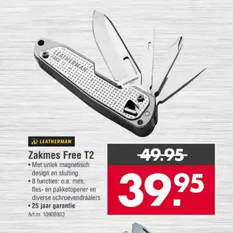 Enorm Leatherman Zakmes Free T2 aanbieding