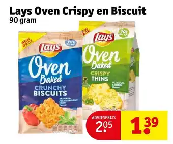 Kruidvat Lays Oven Crispy en Biscuit 90 gram aanbieding