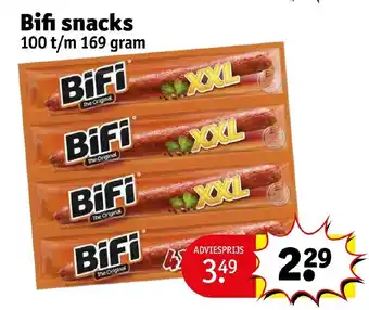 Kruidvat Bifi snacks 100 t/m 169 gram aanbieding