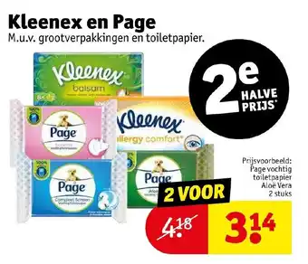 Kruidvat Page vochtig toiletpapier Aloë Vera aanbieding