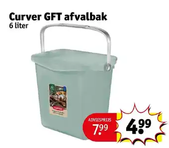 Kruidvat Curver GFT afvalbak 6 liter aanbieding