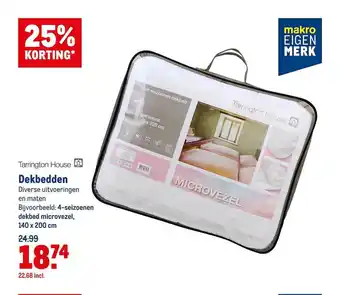 Makro Tarrington House Dekbedden 25% Korting aanbieding