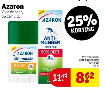 Kruidvat Azaron anti muggenspray 50% DEET 50 ml aanbieding