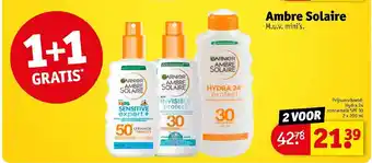 Kruidvat AMBRE SOLAIRE Hydra 24 zonnemelk SPF 30 aanbieding