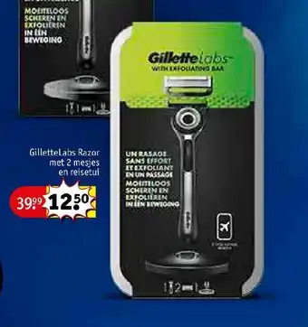 Kruidvat Gillette Labs Razor met 2 mesjes en reisetui aanbieding