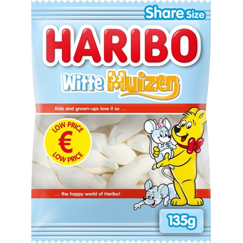 Albert Heijn Haribo witte muizen aanbieding