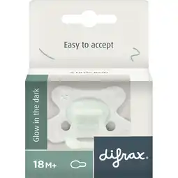 Albert Heijn Difrax fopspeen natural 20+ glow in the dark aanbieding
