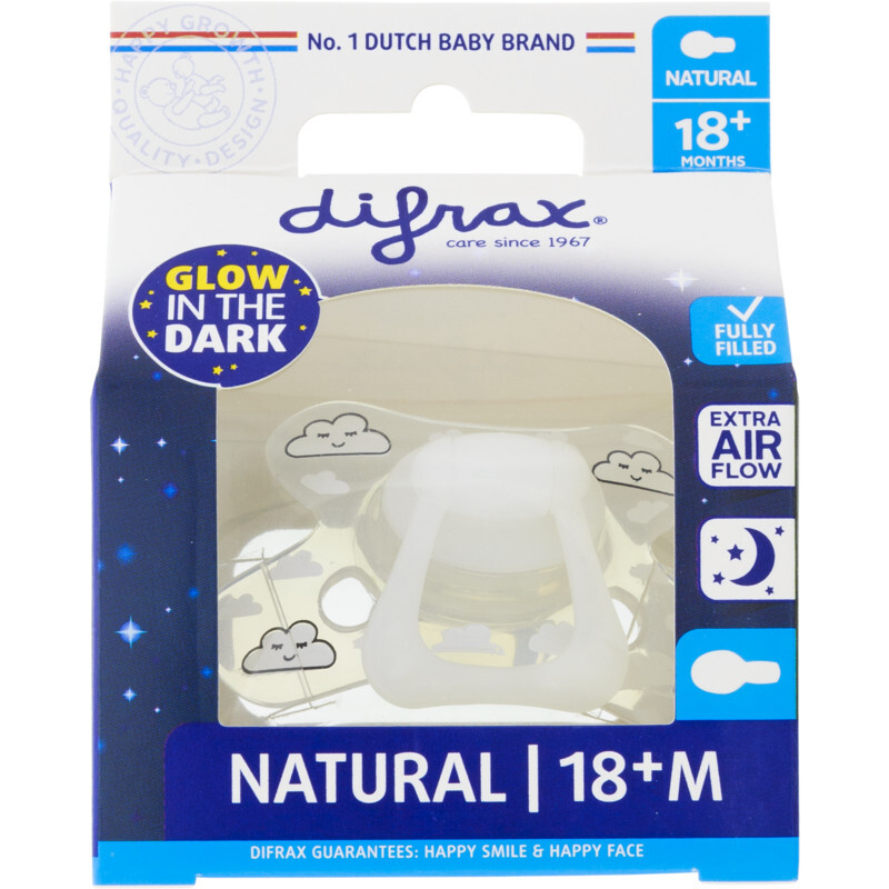 Difrax fopspeen natural 20+ glow in the dark aanbieding bij Albert Heijn