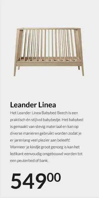 Babypark Leander Linera Babybedje aanbieding