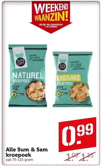 Coop Alle Sum & Sam kroepoek aanbieding