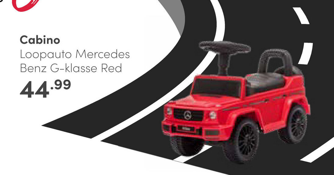 Cabino Loopauto Mercedes Benz Gklasse Red aanbieding bij Baby & Tiener