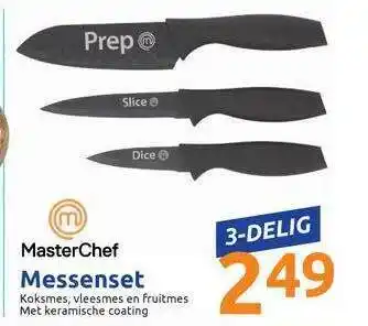 Action MasterChef Messenset : Koksmes, Vleesmes En Fruitmes aanbieding