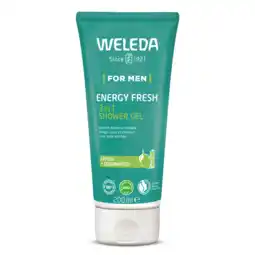 De Online Drogist Weleda men 3in1 energy fresh douchegel citroen en cederhout 200ml aanbieding