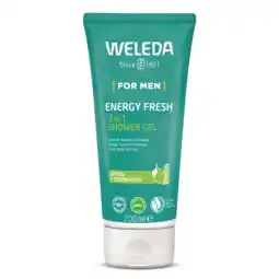 De Online Drogist Weleda men 3in1 energy fresh douchegel citroen en cederhout 200ml aanbieding