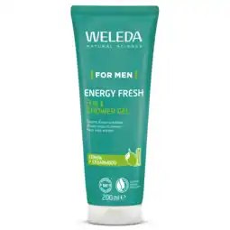 De Online Drogist Weleda men 3in1 energy fresh douchegel citroen en cederhout 200ml aanbieding