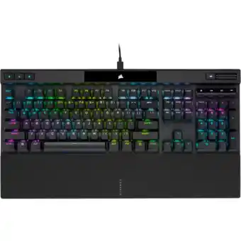 MediaMarkt Corsair corsair k70 rgb pro - optisch-mechanisch gaming toetsenbord us qwerty backlit led opx zwarte pbt keycaps zwart aanbieding