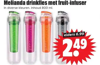 Dirk Melianda drinkfles met fruit-infuser aanbieding