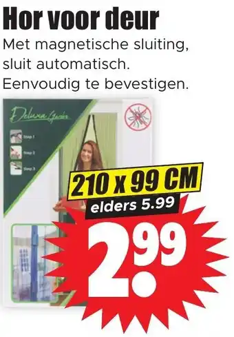 Dirk Hor voor deur 210x99cm aanbieding