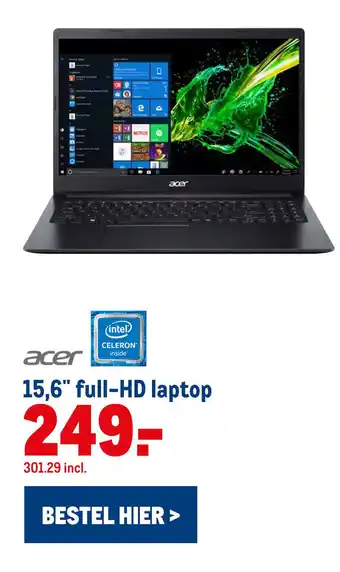 Makro Acer 15,6" full-HD laptop aanbieding