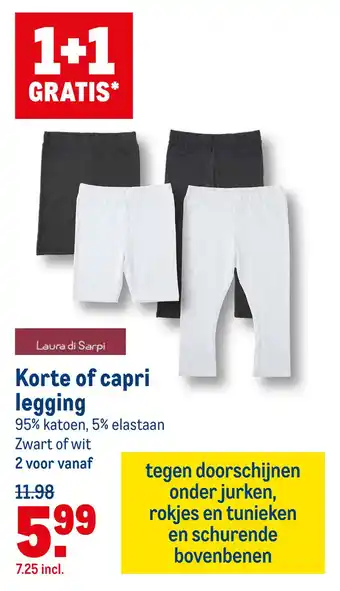 Makro Korte of capri legging aanbieding