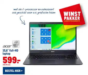 Makro Acer 15,6" full-HD laptop aanbieding