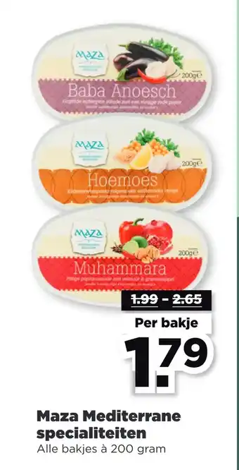 PLUS Maza mediterrane specialiteiten aanbieding