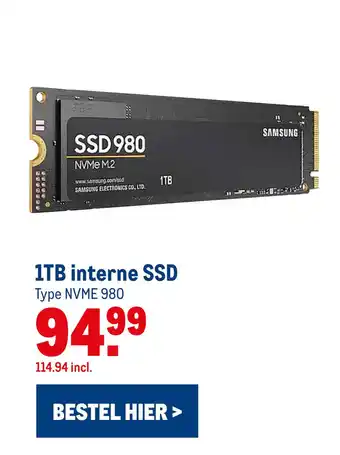 Makro 1TB interne SSD aanbieding