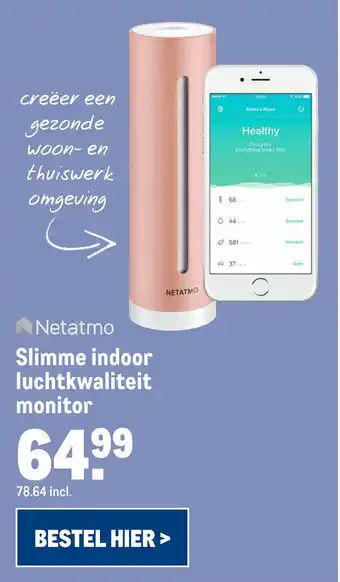 Makro Slimme indoor luchtkwaliteit monitor aanbieding