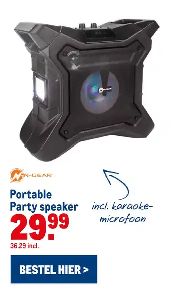 Makro Portable Party speaker aanbieding