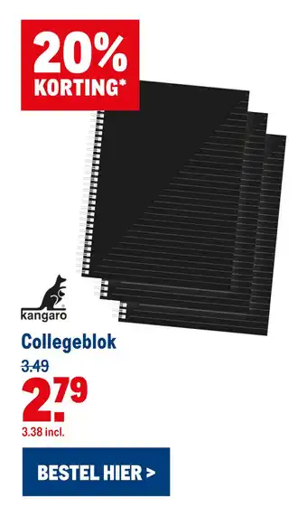 Makro Collegeblok aanbieding