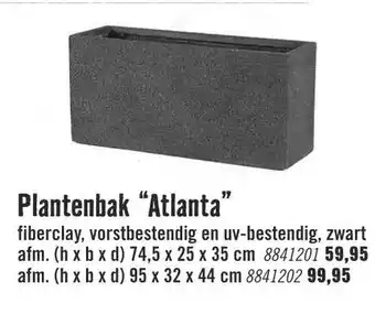 Hornbach Plantenbak Atlanta 74.5*25*35cm aanbieding